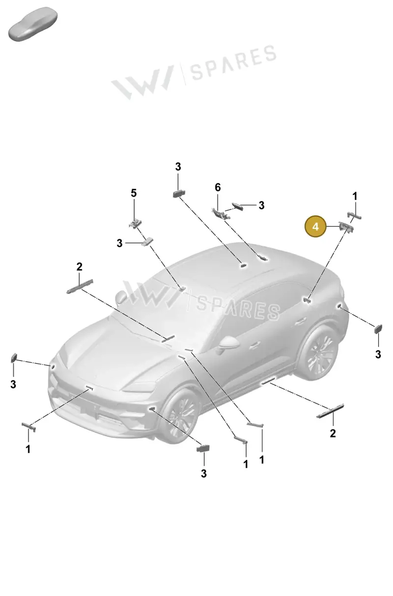 95C907239A — Porsche Macan (2024-2024) diagram p61911400, position 4