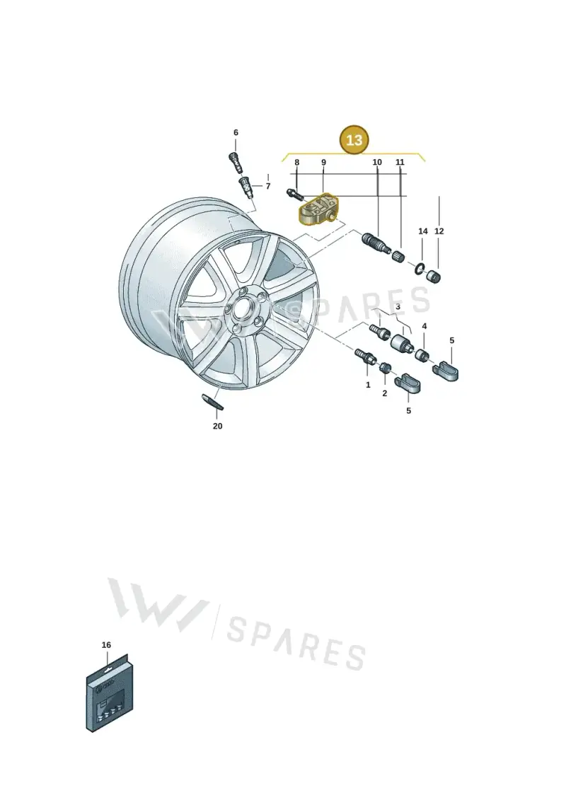 95C907255 — Audi A5 Limousine (2024-2025) diagram 8wk601200, position 13