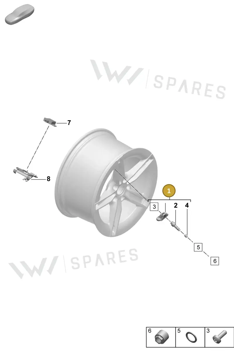 95C907255 — Porsche Taycan Sport Turismo (2023-2025) diagram p64601500, position 1