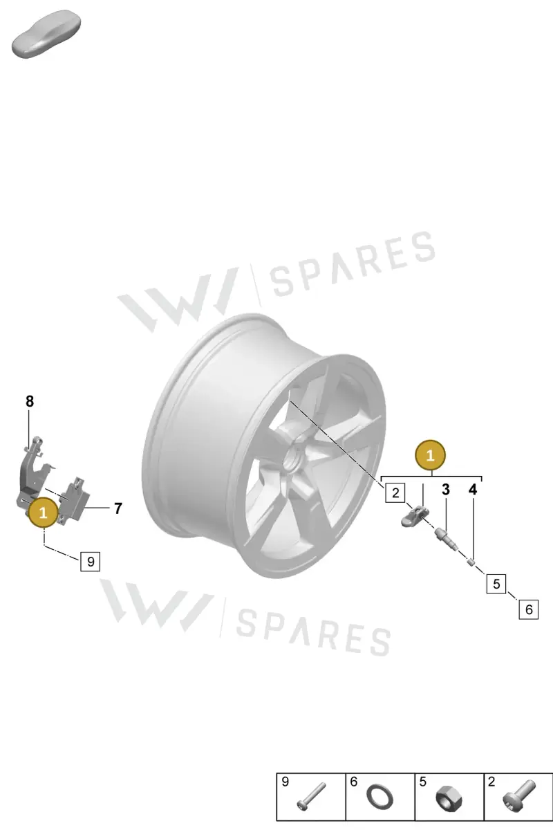 95C907255A — Porsche Macan (2024-2024) diagram p61601500, position 1