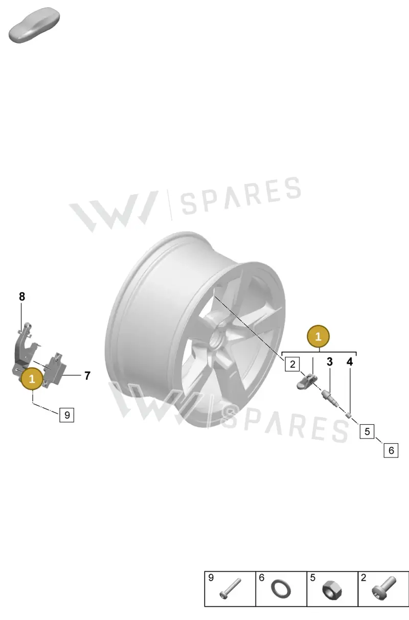 95C907255 — Porsche Macan (2024-2024) diagram p61601500, position 1