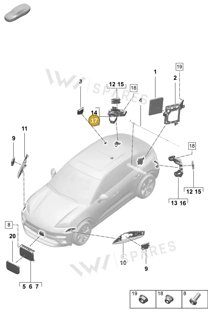 95C907462A — Porsche Macan (2024-2024) diagram p61901300, position 17