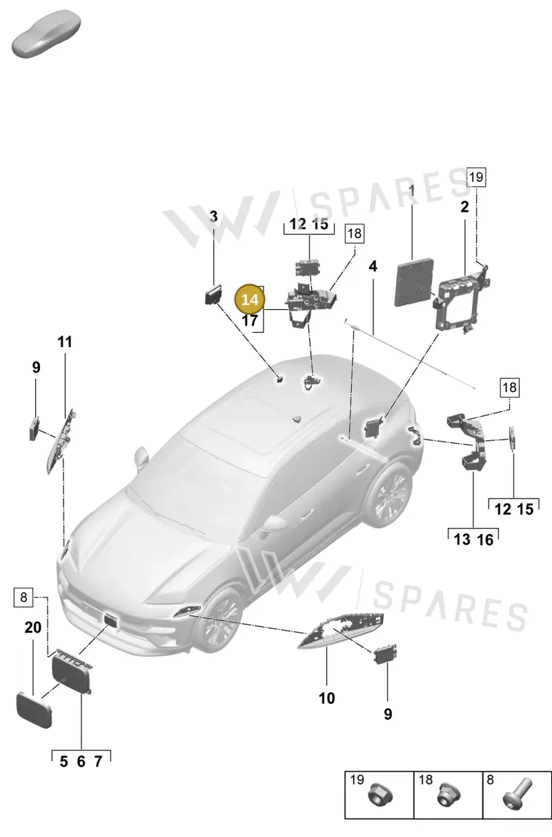 95C907462 — Porsche Macan (2024-2024) diagram p61901300, position 14