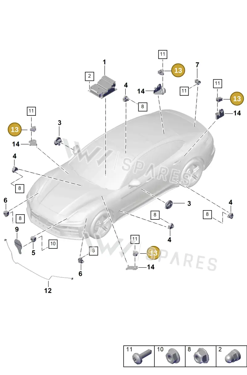 95C907651 — Porsche Panamera (2023-2025) diagram p62901900, position 13