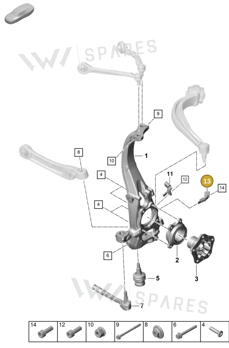 95C907656 — Porsche Cayenne Coupe (2023-2023) diagram p60401020, position 13