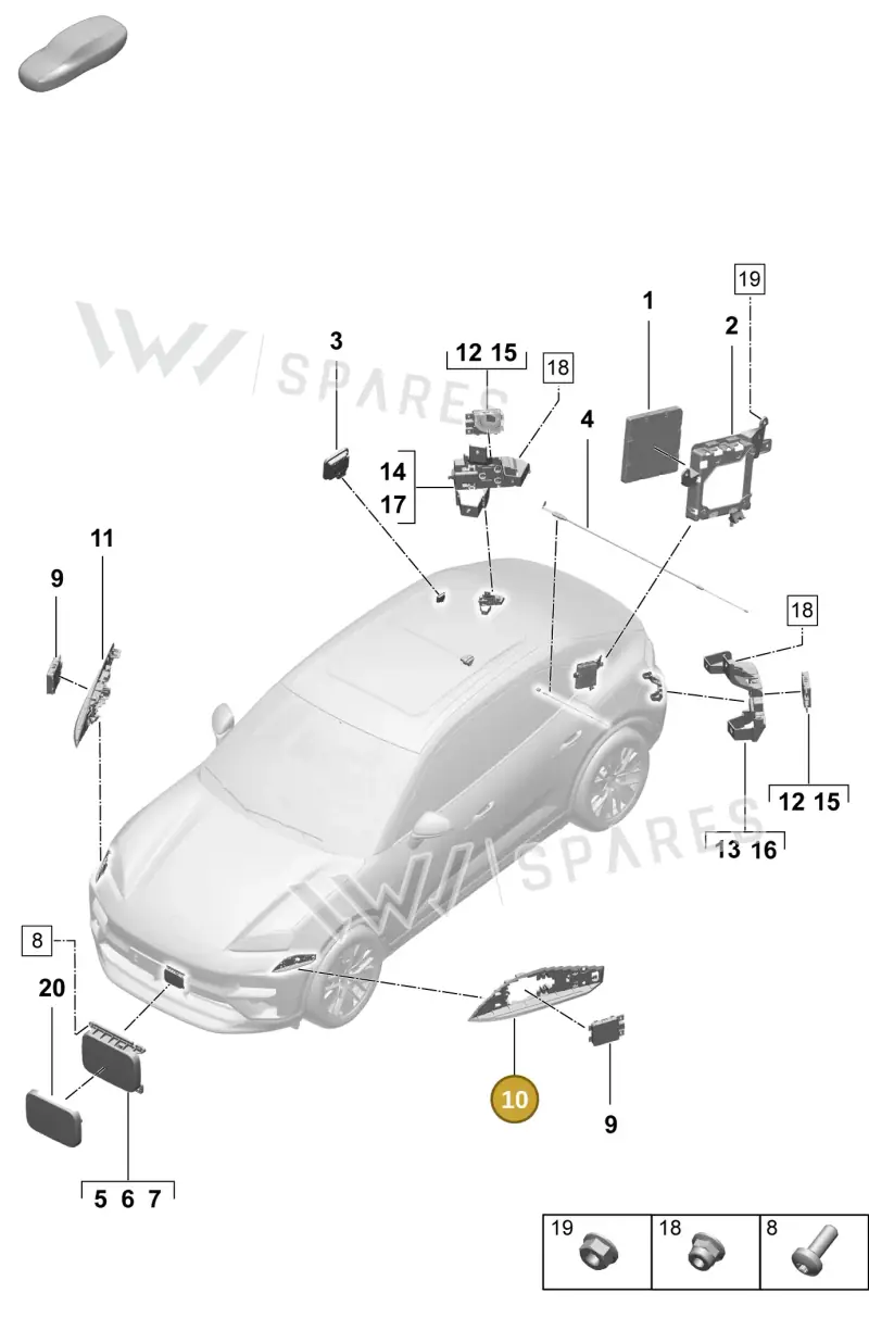 95C907675 — Porsche Macan (2024-2024) diagram p61901300, position 10