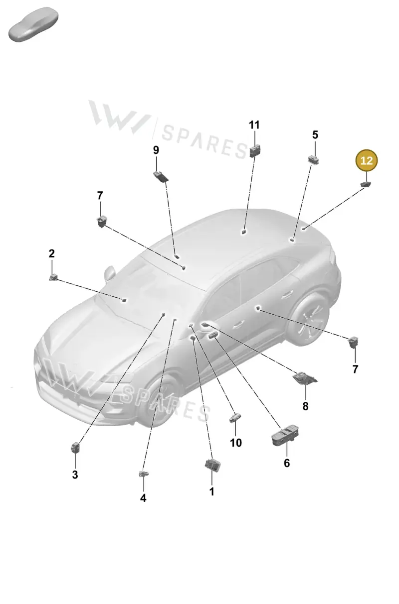 95C927235A — Porsche Macan (2024-2024) diagram p61905500, position 12