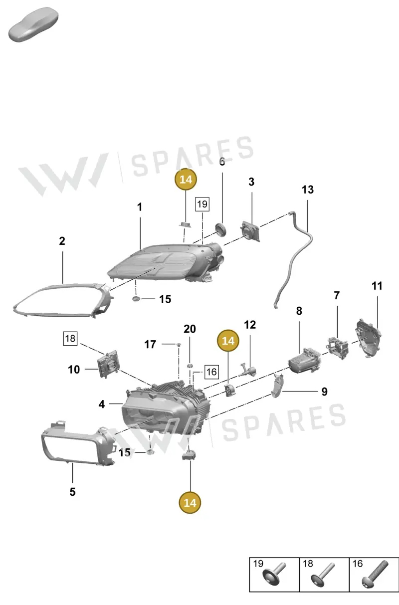 95C941052 — Porsche Macan (2024-2024) diagram p61908100, position 14