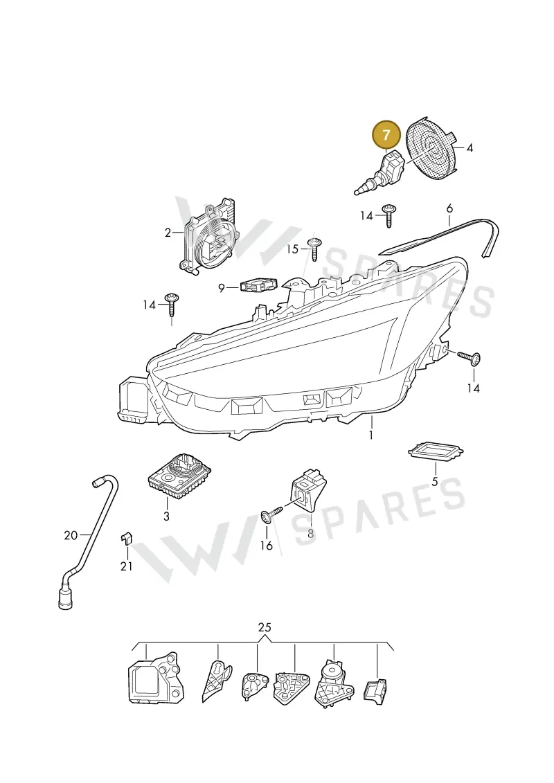 95C941301 — SEAT 578 platform diagram 57s941010, position 7