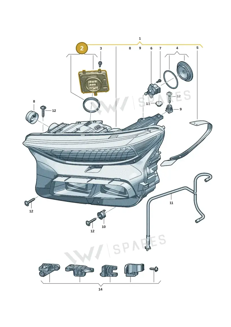 95C941591T — Audi Q6 e-tron (2023-2025) diagram f5s941050, position 2
