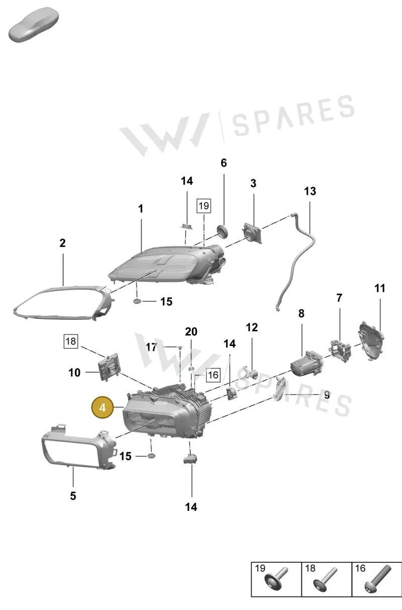 95C941754B — Porsche Macan (2024-2024) diagram p61908100, position 4