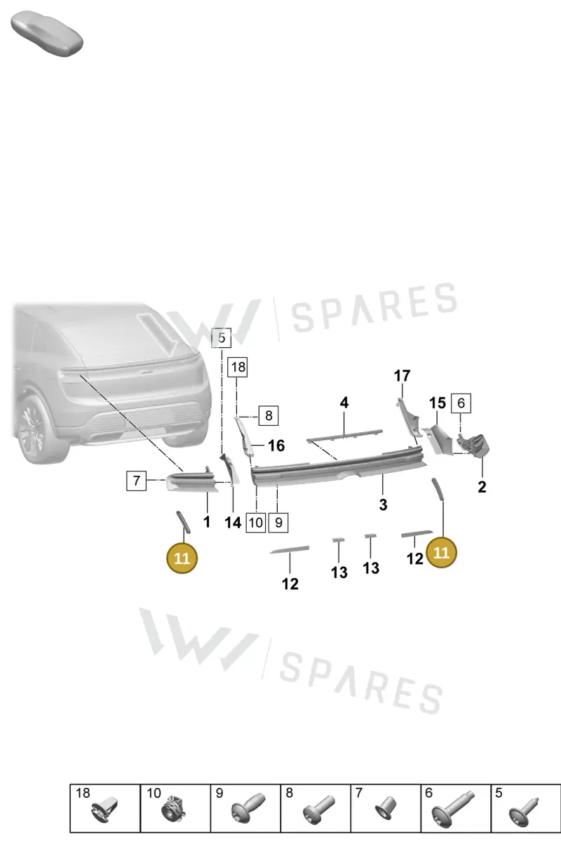 95C945063 — Porsche Macan (2024-2024) diagram p61908400, position 11