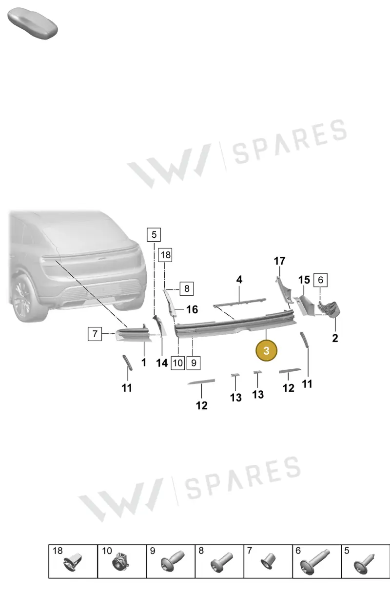 95C945070BC — Porsche Macan (2024-2024) diagram p61908400, position 3
