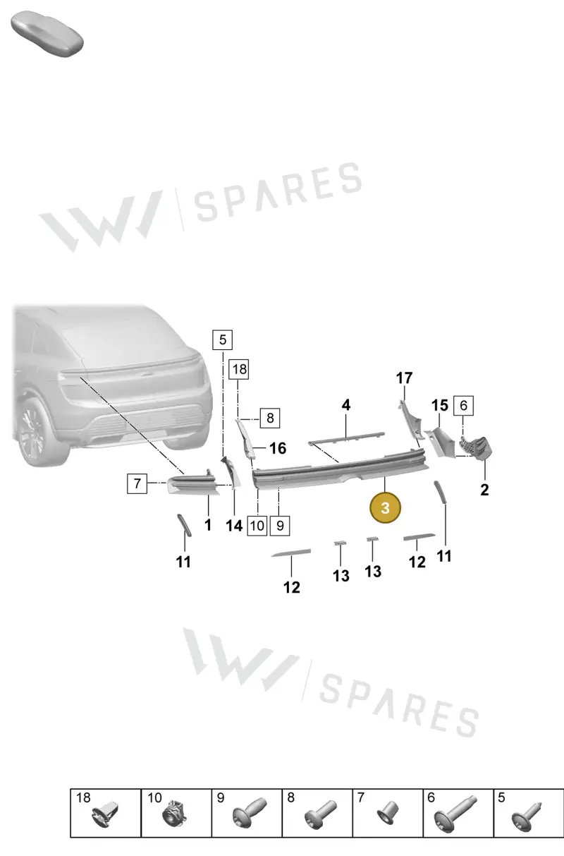 95C945070BM — Porsche Macan (2024-2024) diagram p61908400, position 3