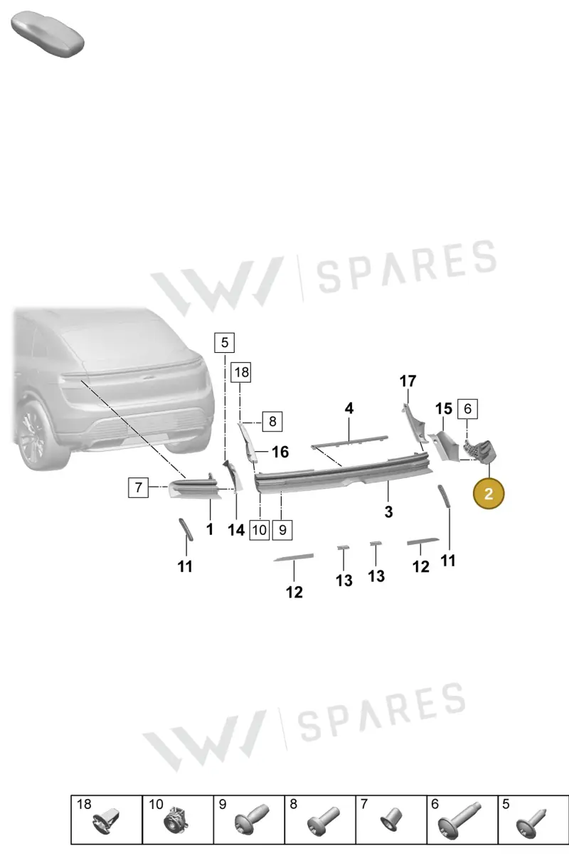 95C945096AF — Porsche Macan (2024-2024) diagram p61908400, position 2