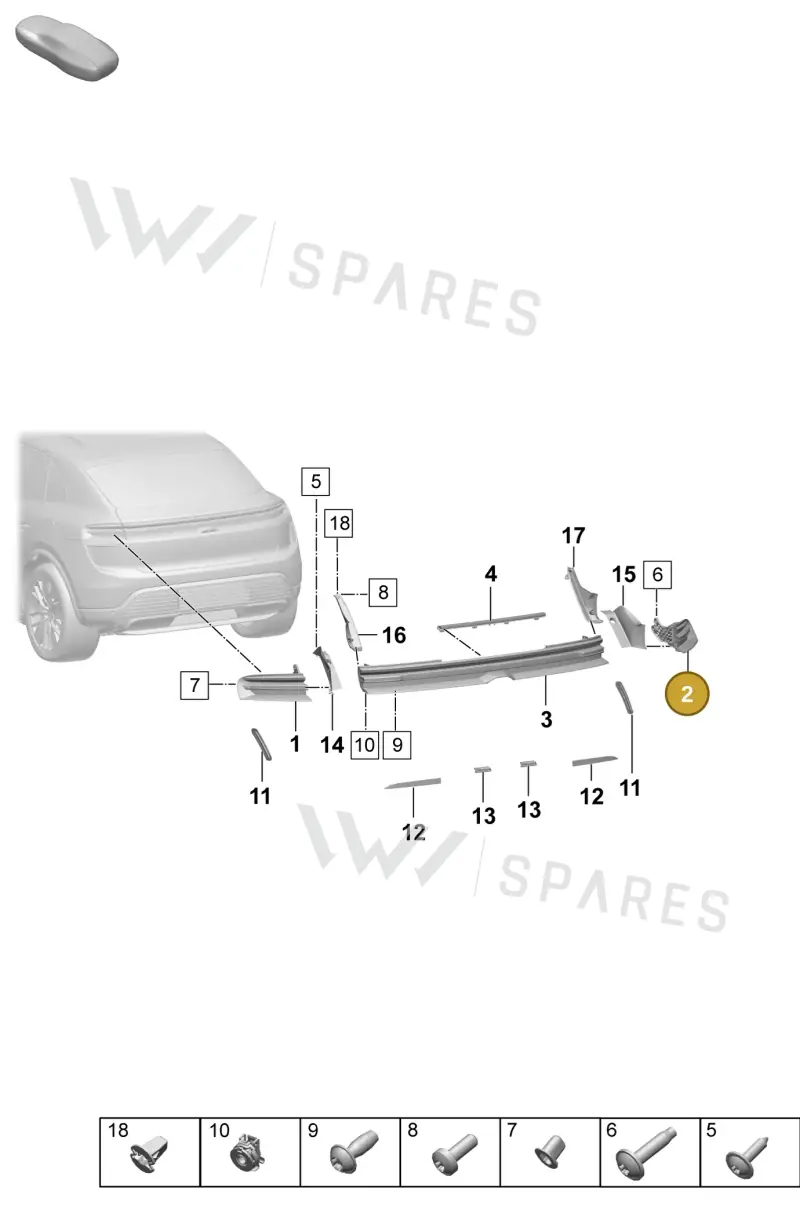 95C945096AG — Porsche Macan (2024-2024) diagram p61908400, position 2