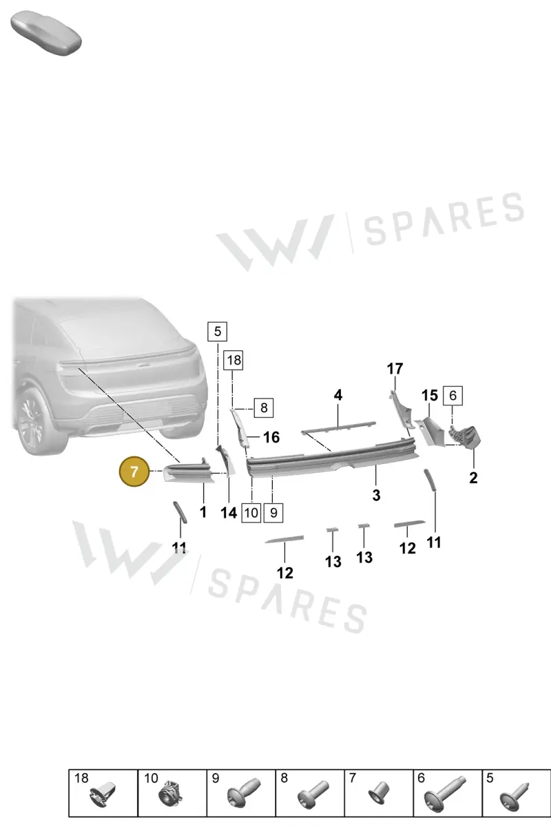 95C945179 — Porsche Macan (2024-2024) diagram p61908400, position 7