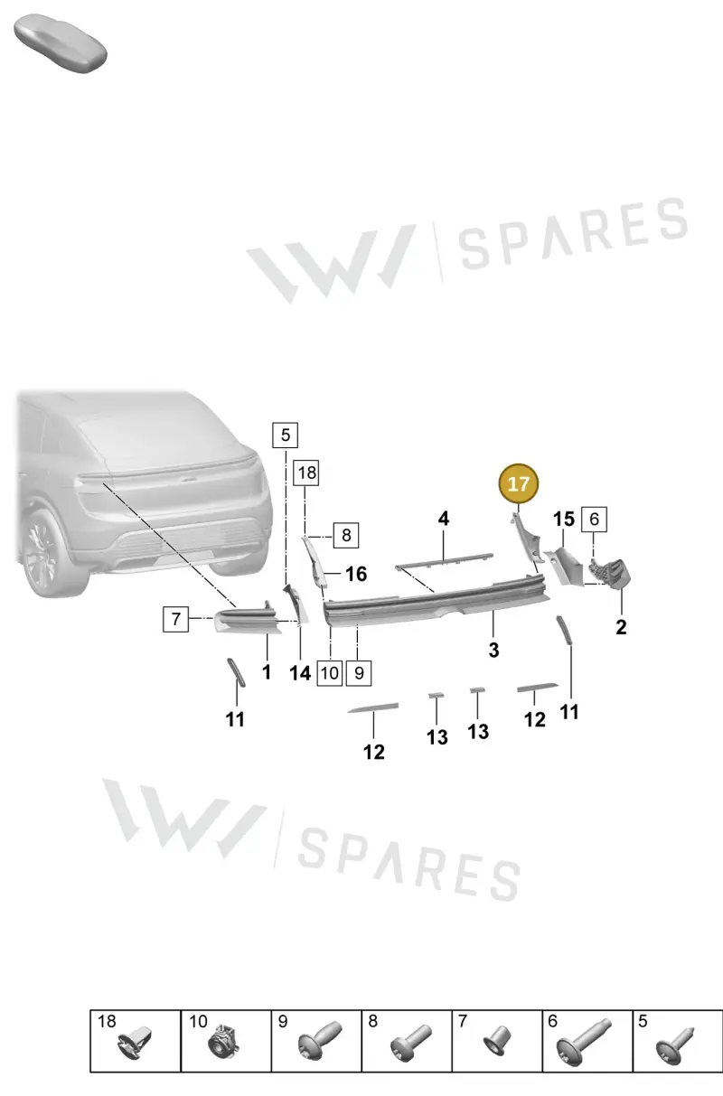 95C945428A — Porsche Macan (2024-2024) diagram p61908400, position 17