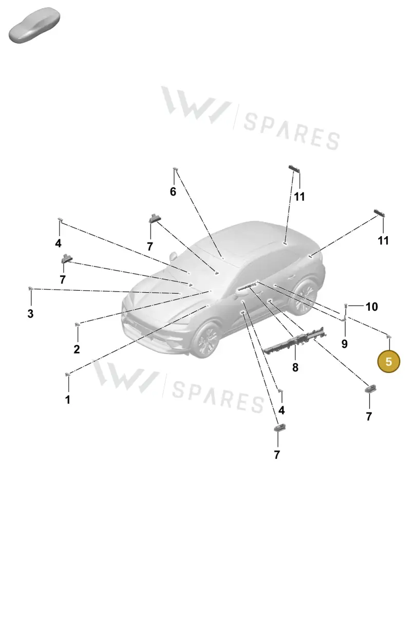 95C947327 — Porsche Macan (2024-2024) diagram p61905100, position 5