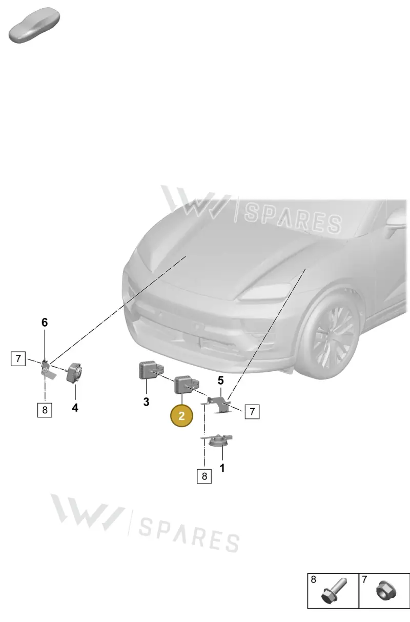 95C951603B — Porsche Macan (2024-2024) diagram p61905000, position 2