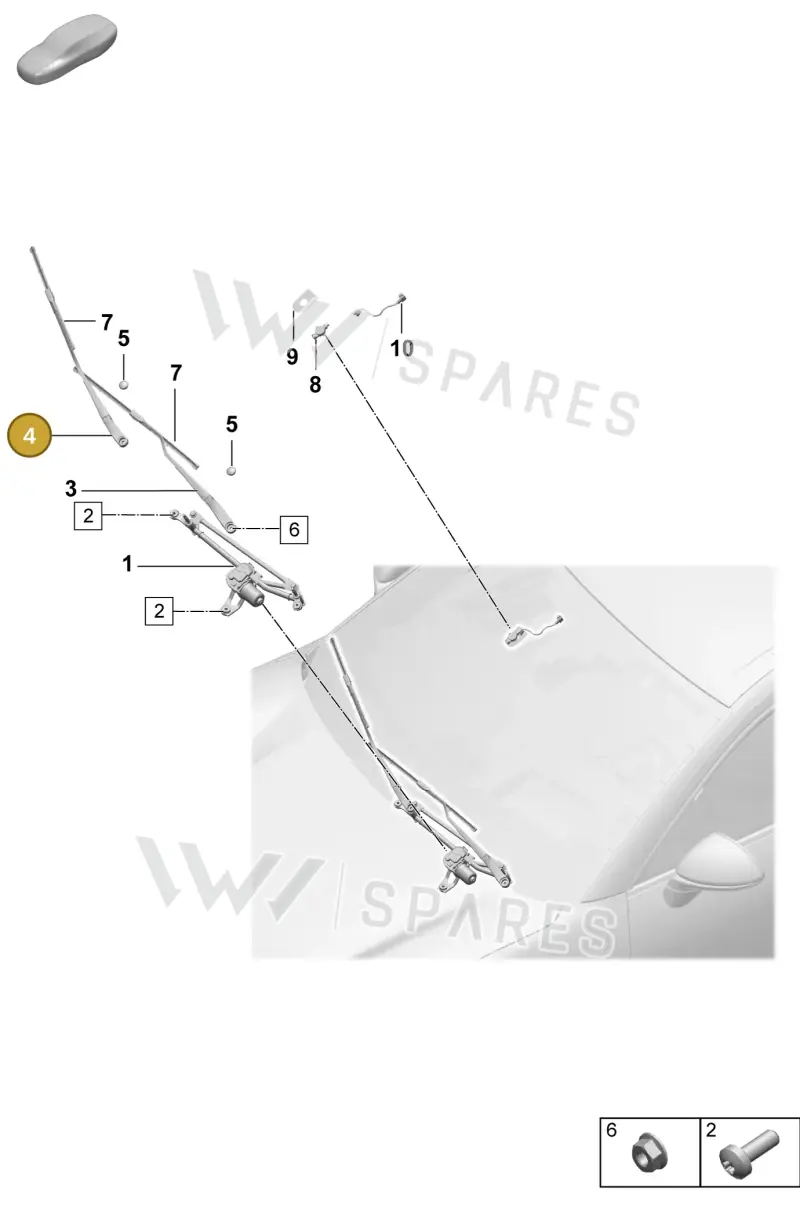 95C955409A — Porsche Macan (2024-2024) diagram p61906000, position 4
