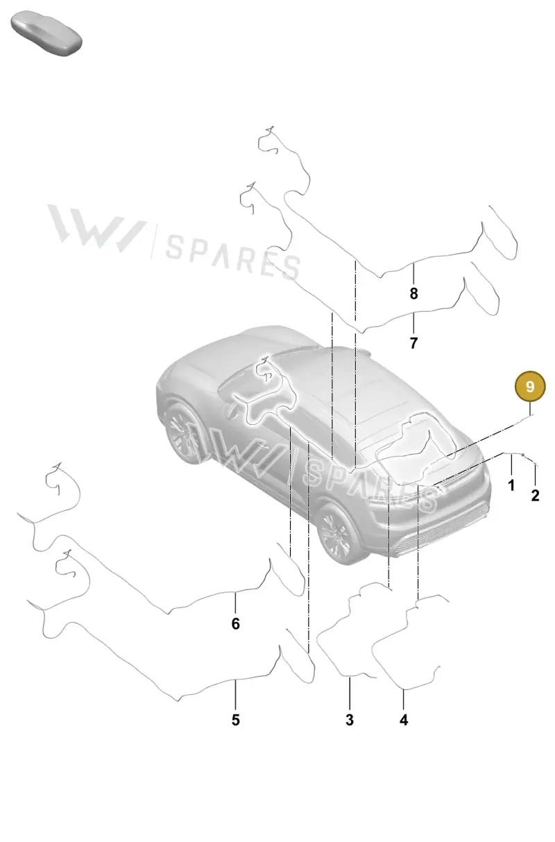 95C955674A — Porsche Macan (2024-2024) diagram p61906400, position 9