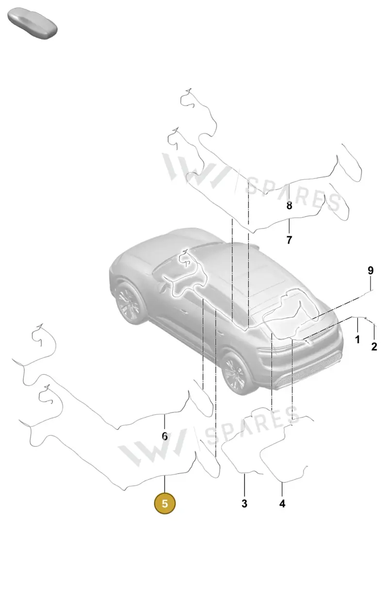 95C955744D — Porsche Macan (2024-2024) diagram p61906400, position 5
