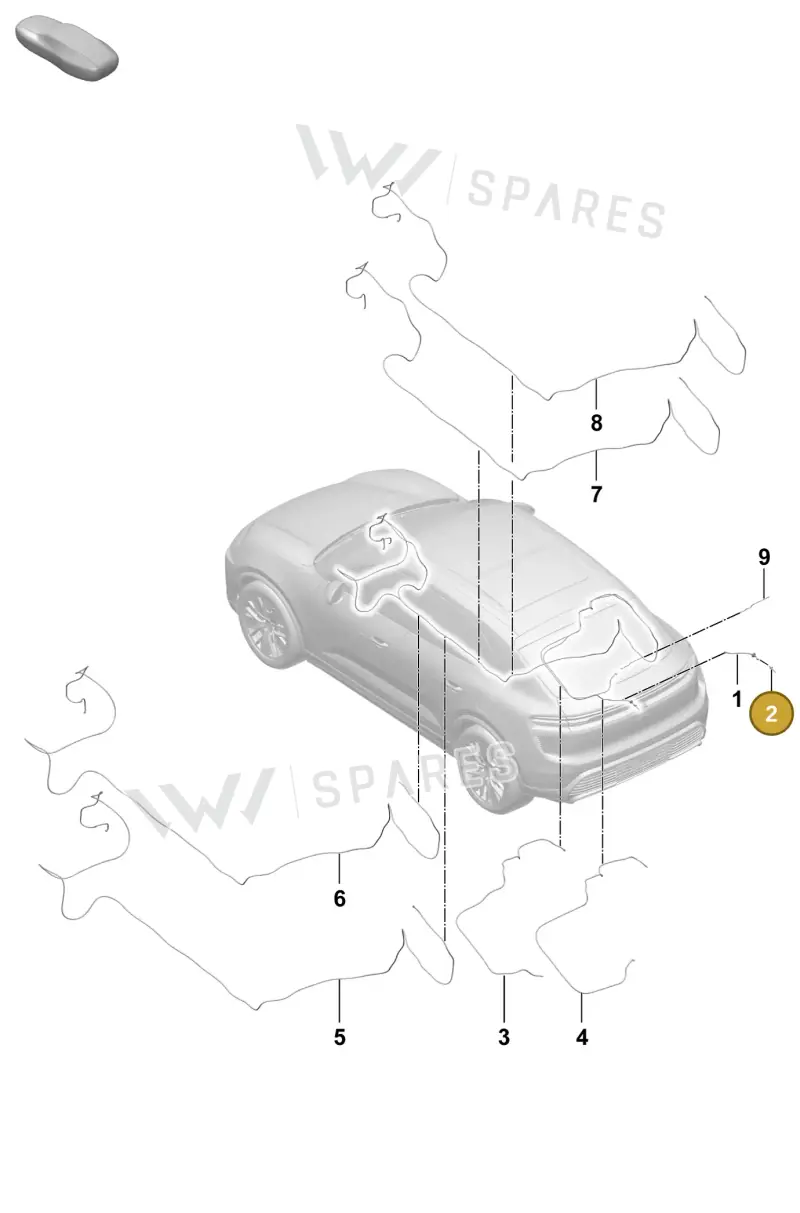 95C955993 — Porsche Macan (2024-2024) diagram p61906400, position 2