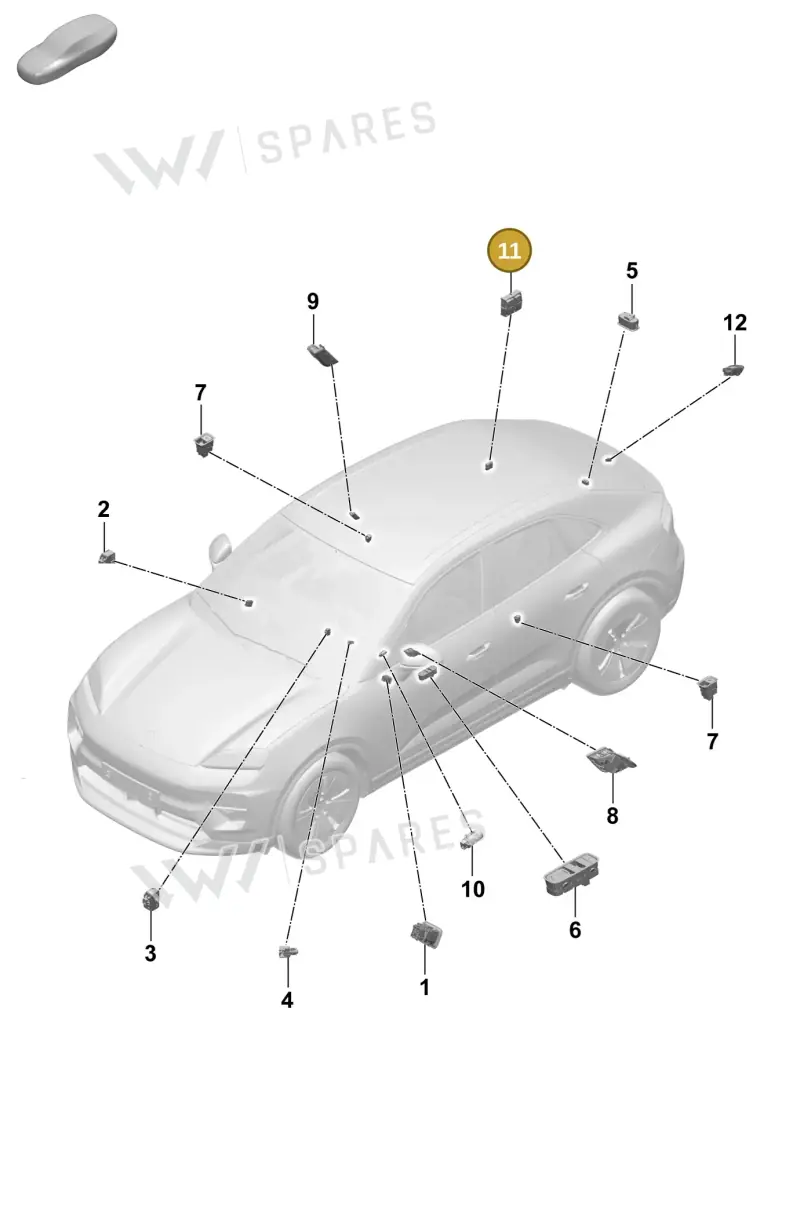 95C959511C6N3 — Porsche Macan (2024-2024) diagram p61905500, position 11