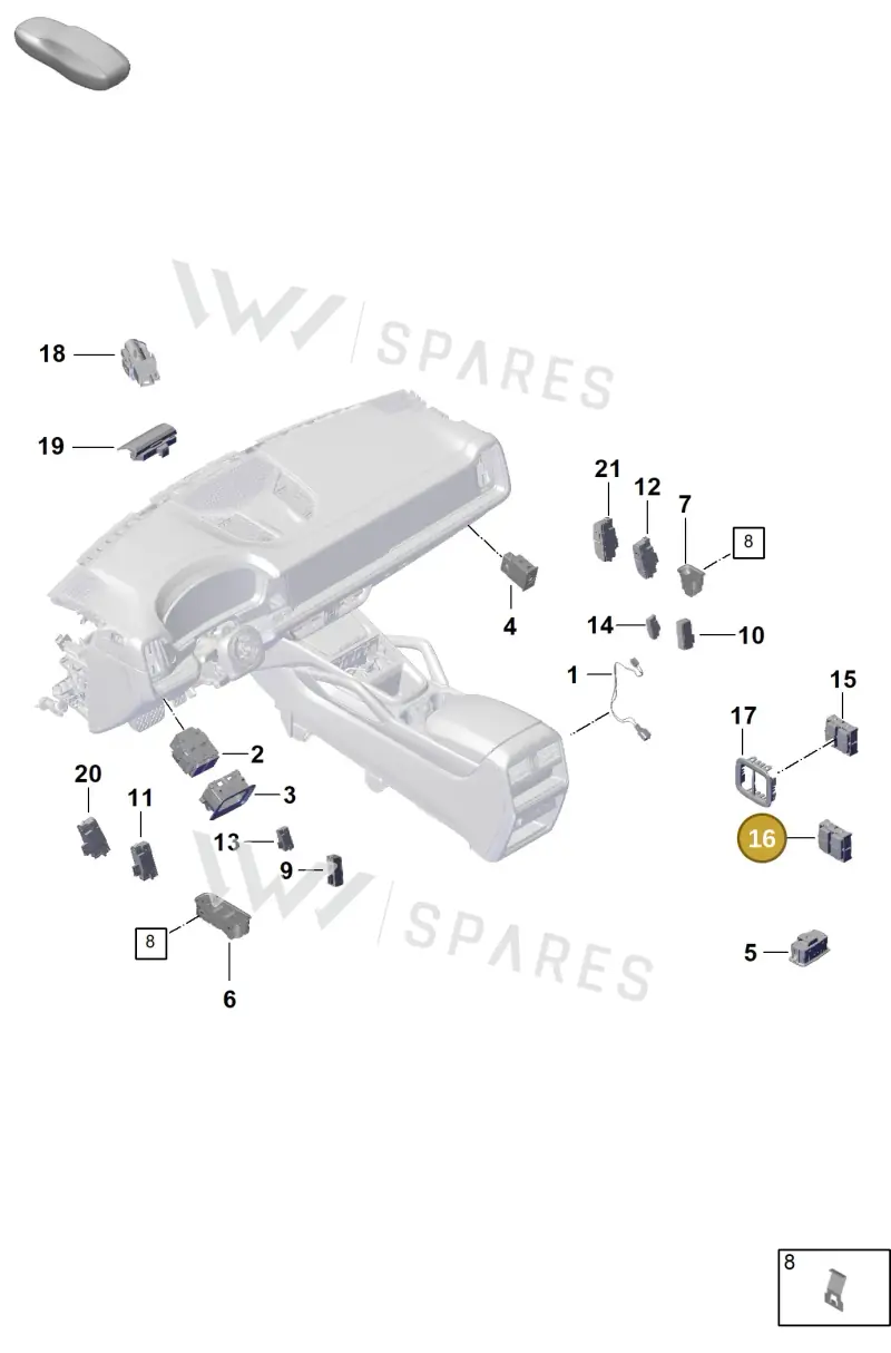 95C959511E6N3 — Porsche Cayenne Coupe (2023-2023) diagram p60905400, position 16