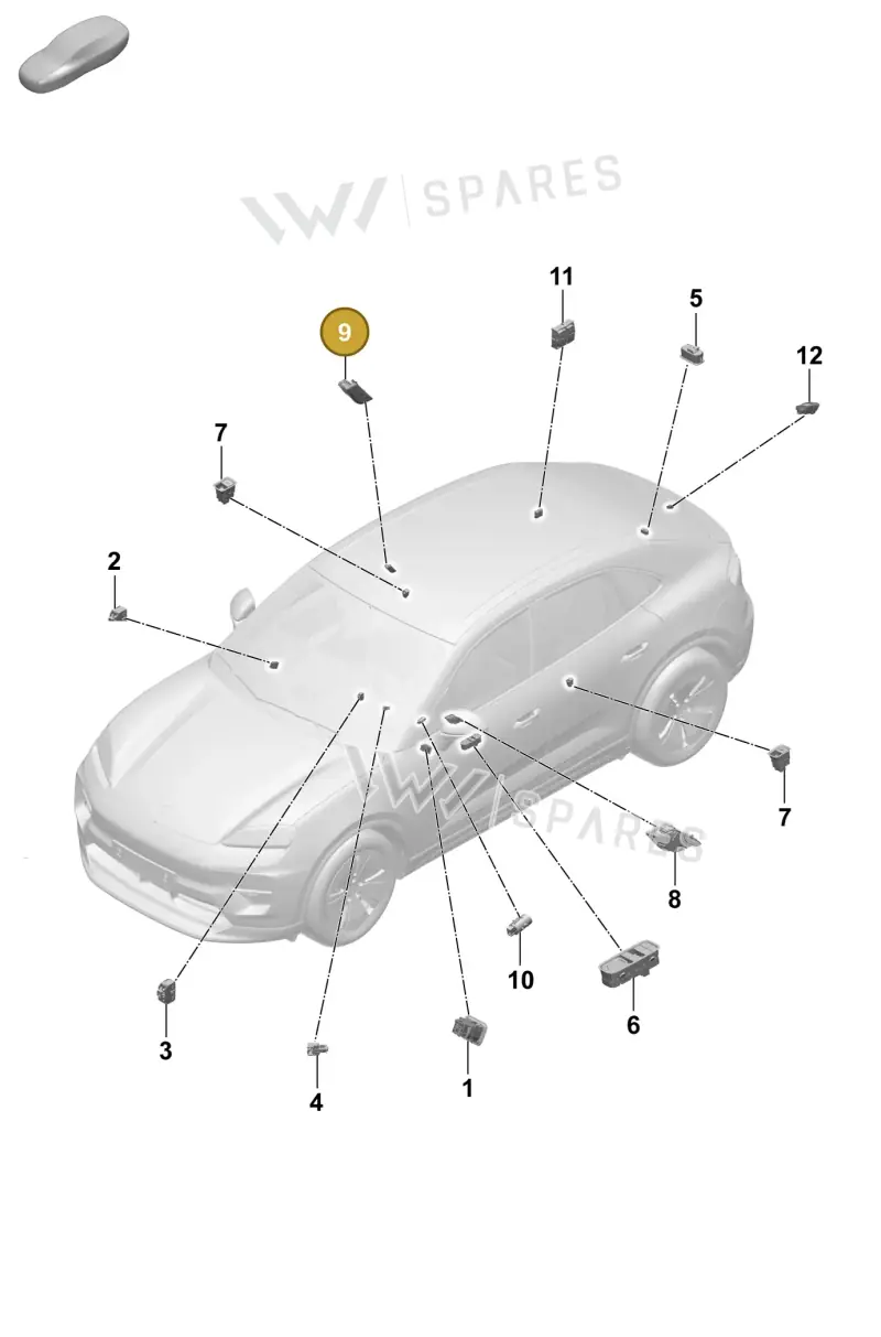95C962128AA6N3 — Porsche Macan (2024-2024) diagram p61905500, position 9
