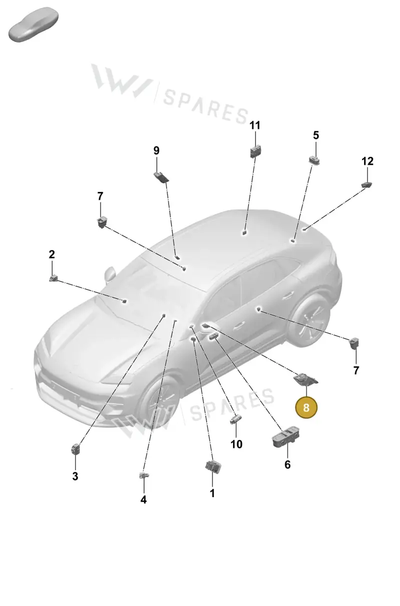 95C962128Q6N3 — Porsche Macan (2024-2024) diagram p61905500, position 8