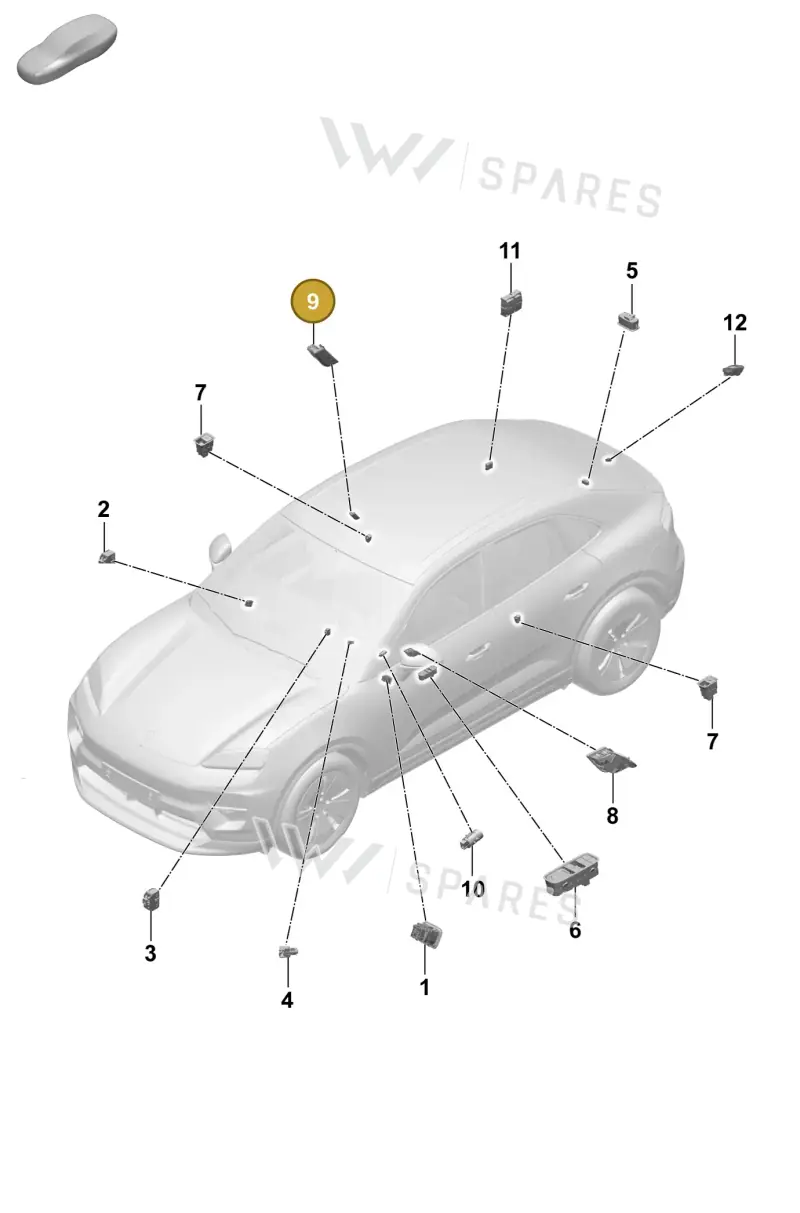 95C962128T6N3 — Porsche Macan (2024-2024) diagram p61905500, position 9