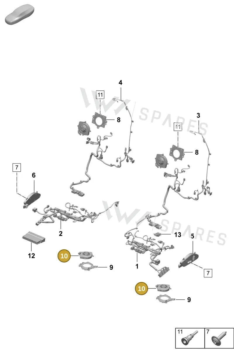 95C963575A — Porsche Macan (2024-2024) diagram p61817510, position 10