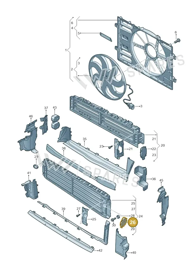 95C965501G — Audi A3 Sportback (2019-2025) diagram 596121965, position 26