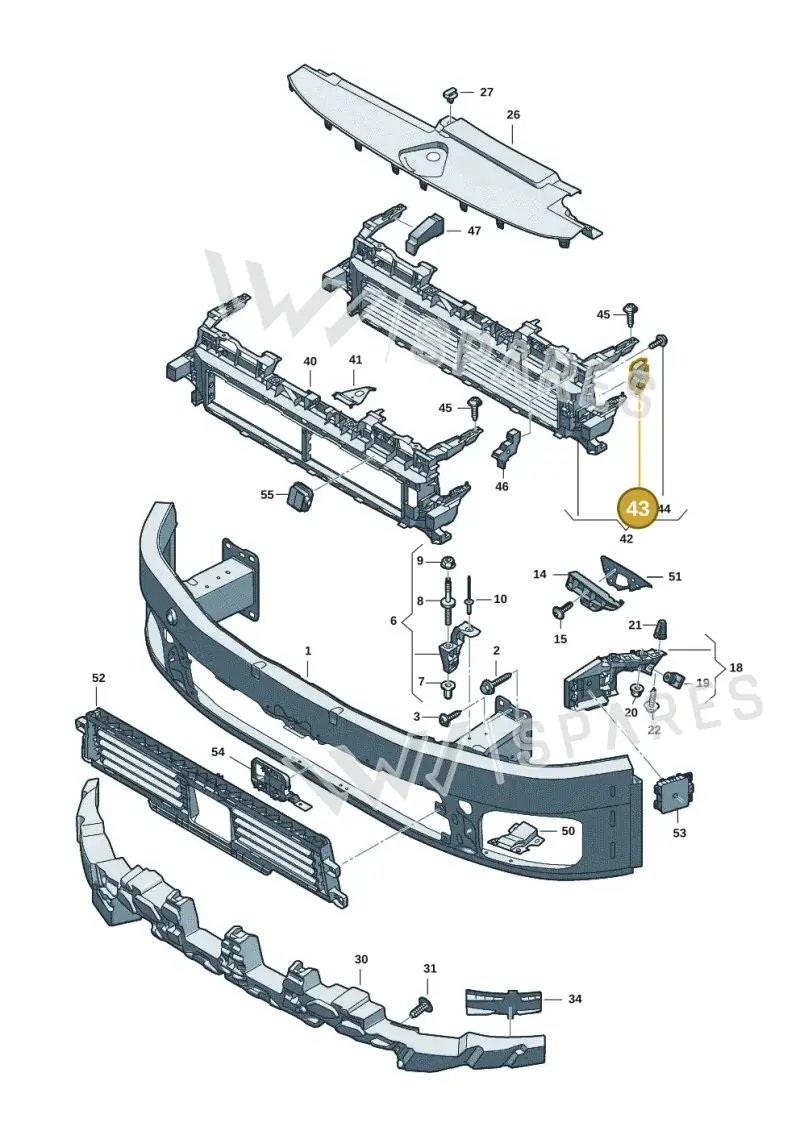 95C965501G — Audi A5 Limousine (2024-2025) diagram 8wk807000, position 43