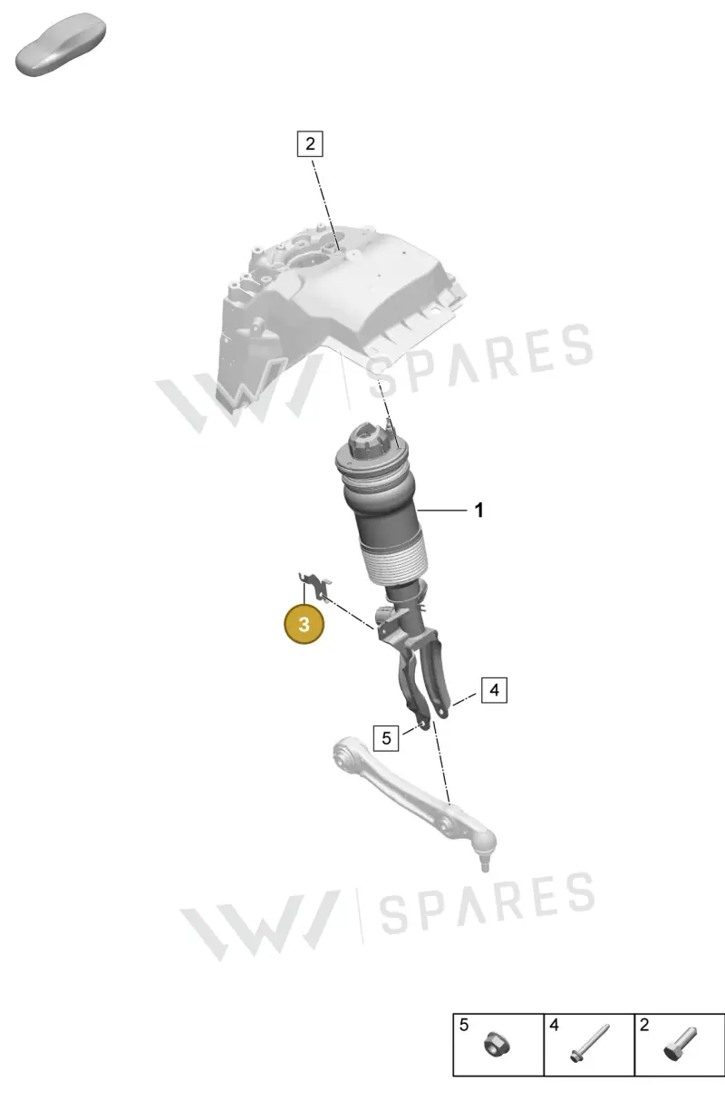 95C971301A — Porsche Macan (2024-2024) diagram p61402000, position 3