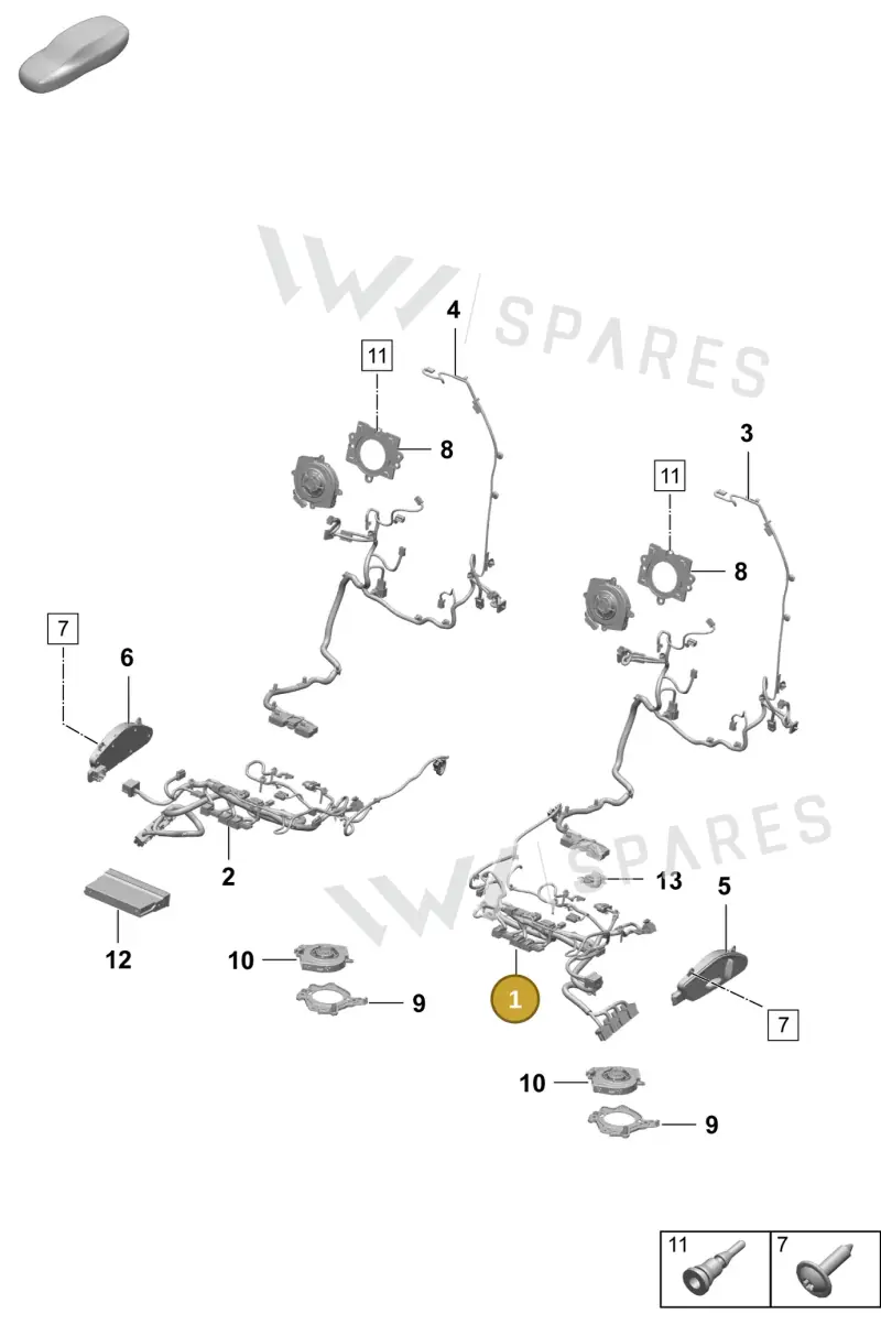 95C971363DE — Porsche Macan (2024-2024) diagram p61817510, position 1
