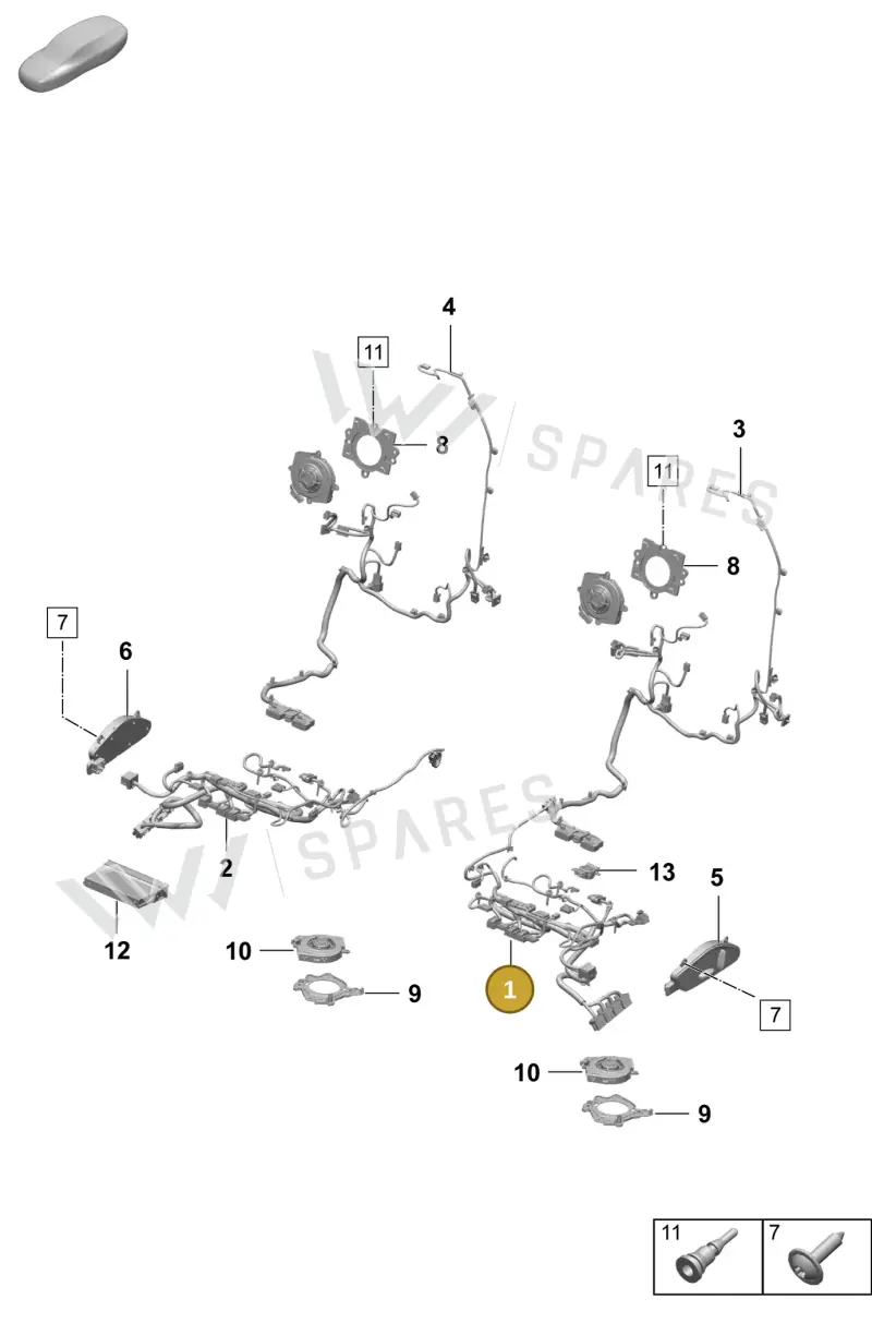 95C971363DG — Porsche Macan (2024-2024) diagram p61817510, position 1