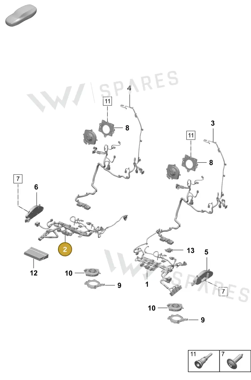 95C971364DC — Porsche Macan (2024-2024) diagram p61817510, position 2