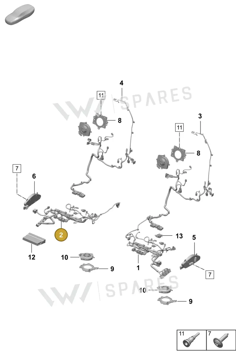 95C971364DR — Porsche Macan (2024-2024) diagram p61817510, position 2