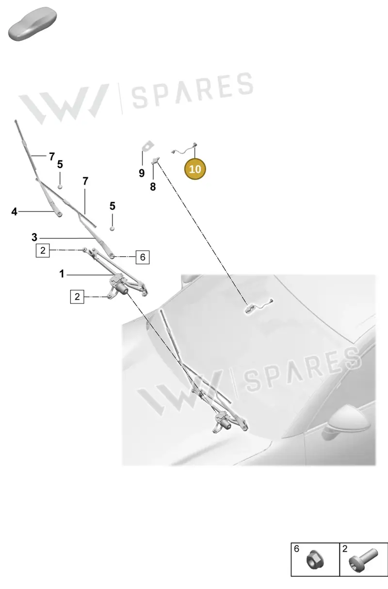 95C971375A — Porsche Macan (2024-2024) diagram p61906000, position 10