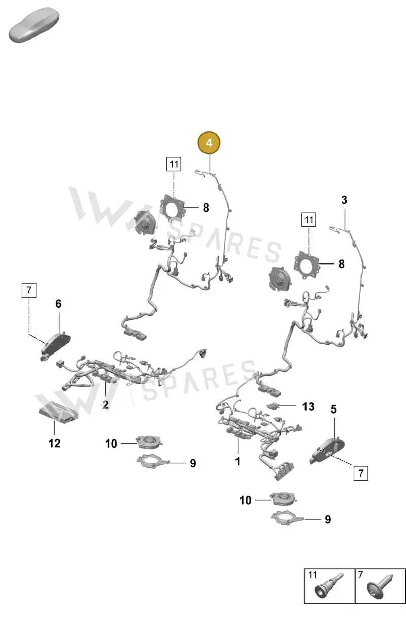 95C971384F — Porsche Macan (2024-2024) diagram p61817510, position 4