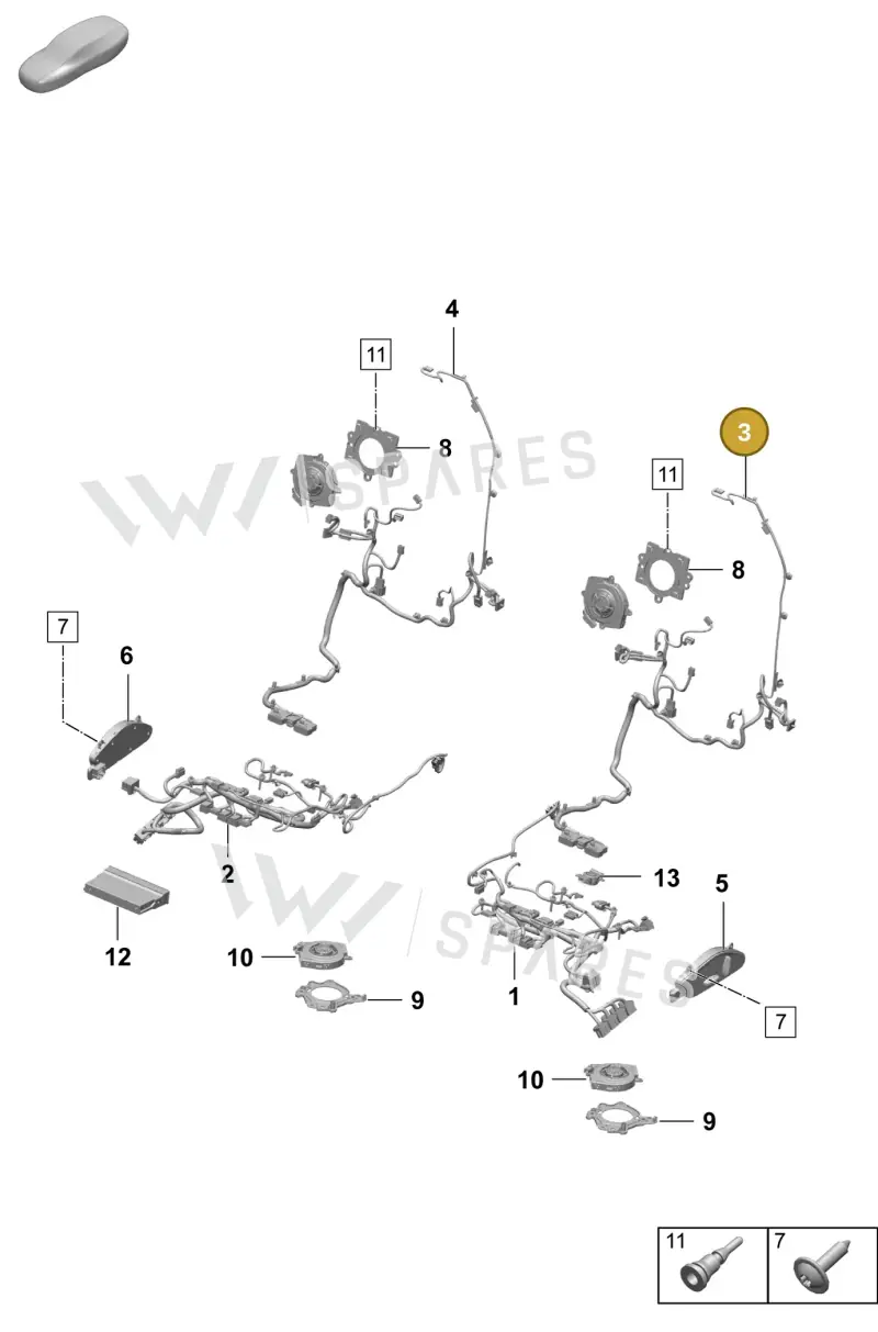 95C971385J — Porsche Macan (2024-2024) diagram p61817510, position 3