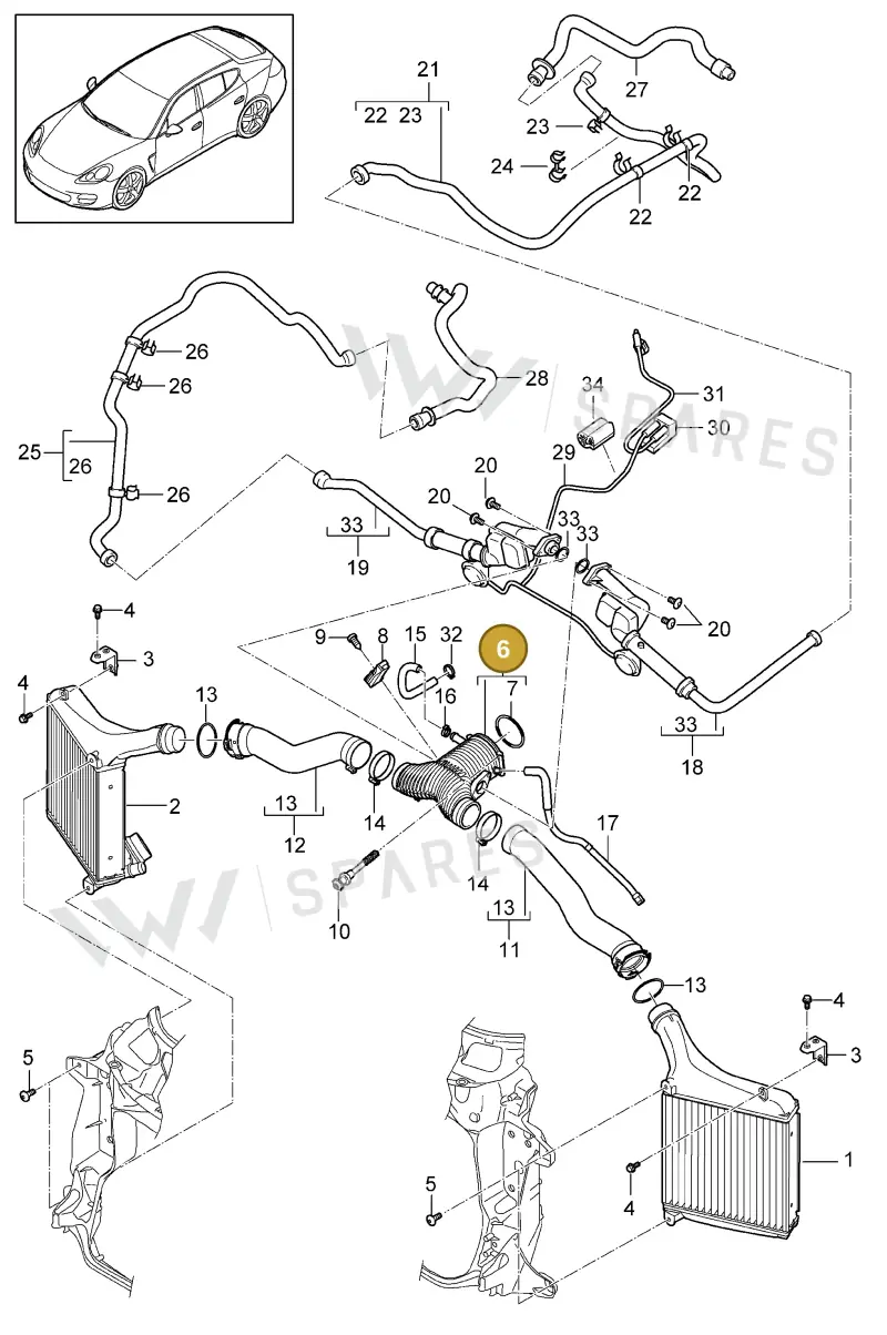 97011014063 — Porsche Panamera (2009-2016) diagram p35107062, position 6