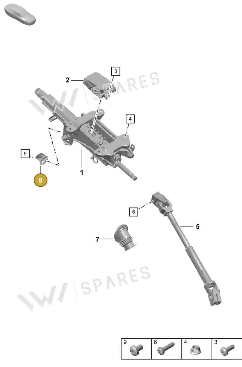 970347175001E0 — Porsche Boxster Spyder (2019-) diagram p55403300, position 8