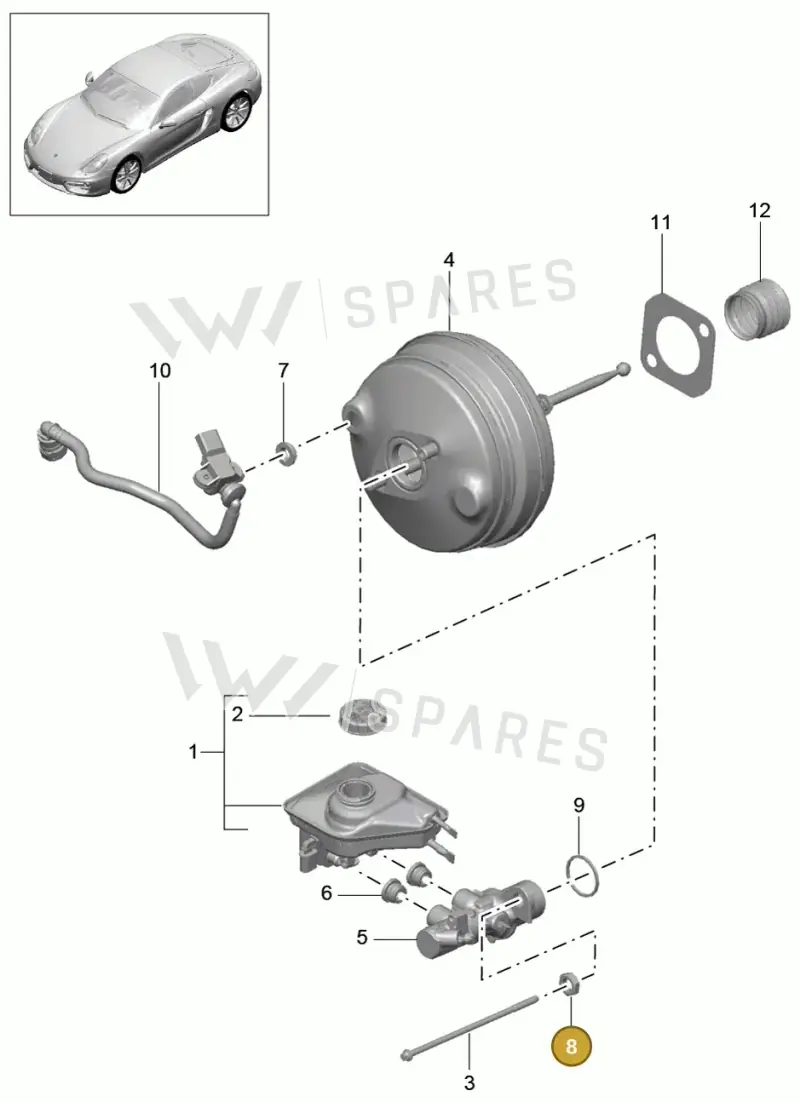 97035592500 — Porsche Cayman (2013-2016) diagram p40604000, position 8