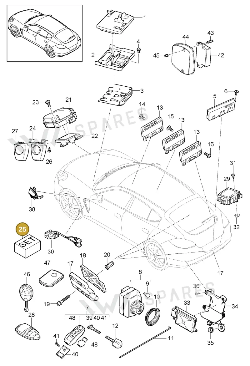 97060590100 — Porsche Panamera (2009-2016) diagram p35901004, position 25