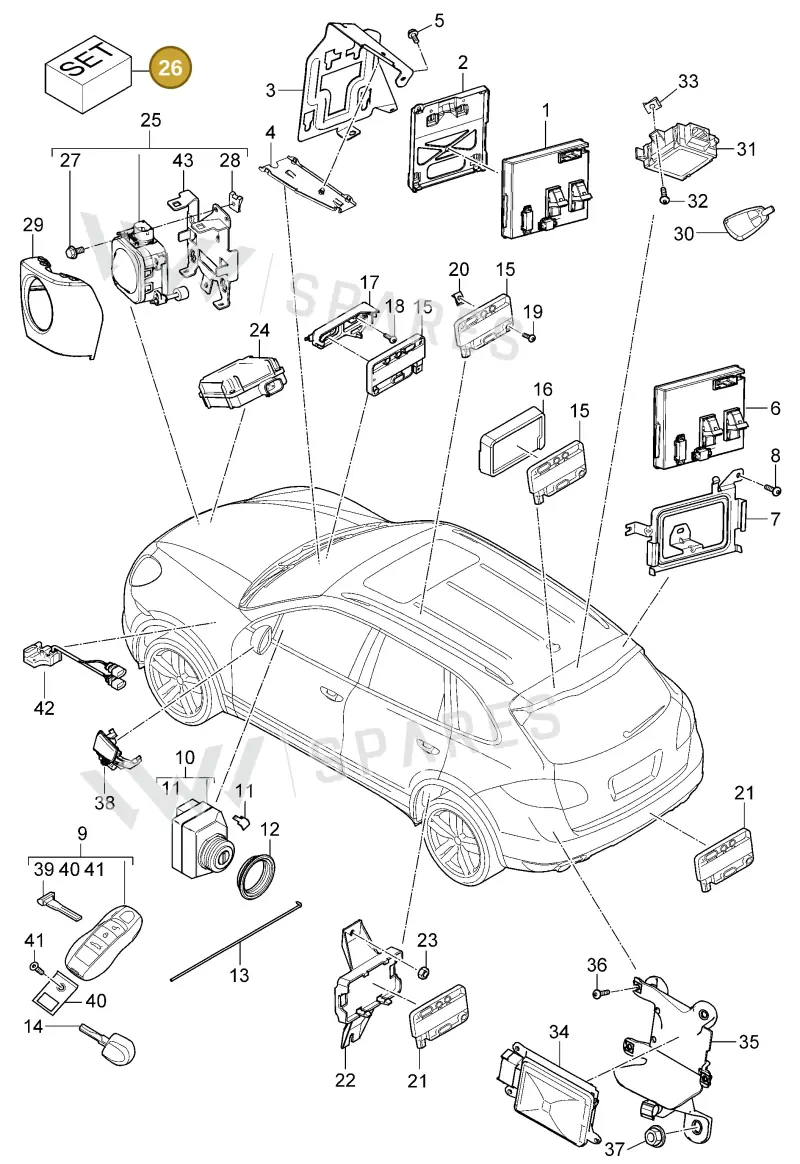 97060590100 — Porsche Cayenne (2010-2018) diagram p37901004, position 26