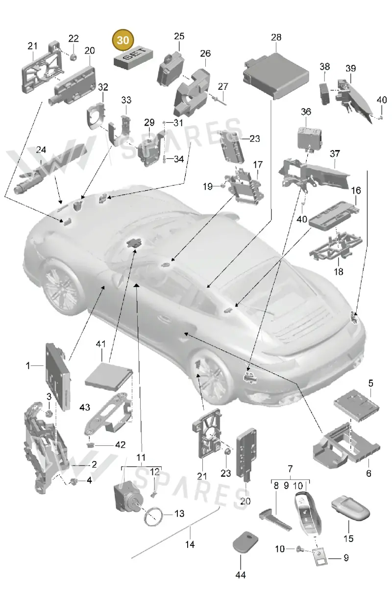 97060590100 — Porsche 911 (2013-2020) diagram p42901004, position 30